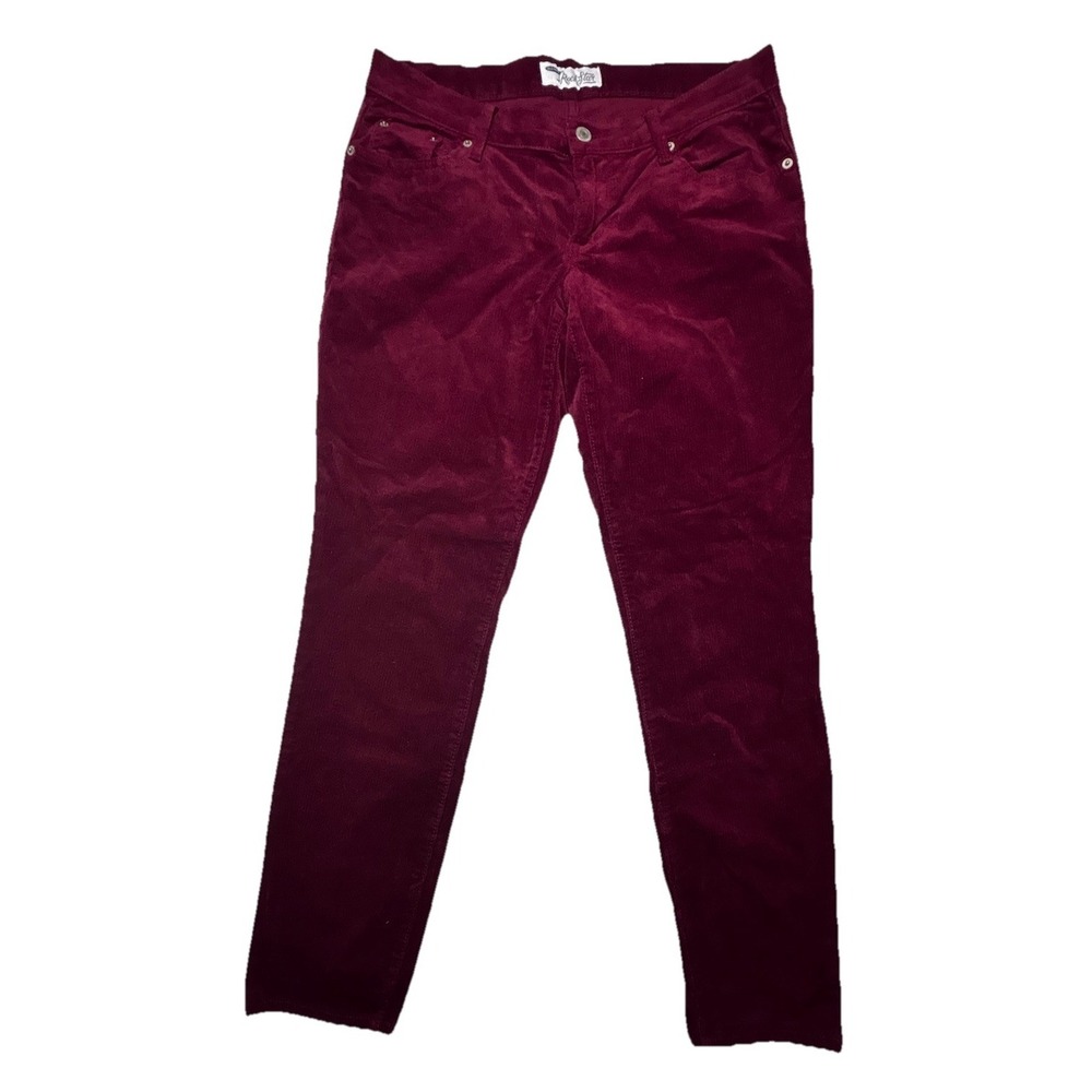 Old Navy Rockstar Corduroy Pants Women 10 Regular Burgundy Stretch